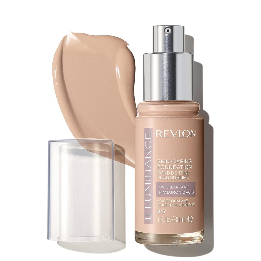 Revlon Illuminance Skin Liquid Foundation, Hyaluronic Acid, 217 Beige, 1 fl oz